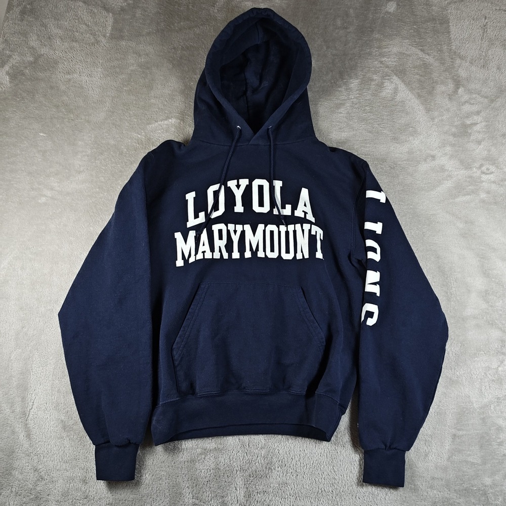 Loyola Marymount Lions Hoodie Mens Small Blue Champion LMU Pullover Basketball